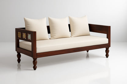 Casa Sheesham Wooden 3 Seater Sofa