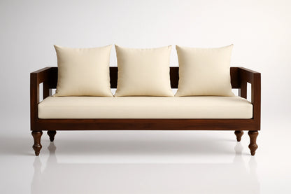 Casa Sheesham Wooden 3 Seater Sofa