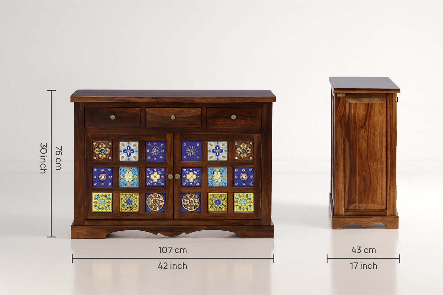 Casa Contemporary Sheesham Wood Sideboard