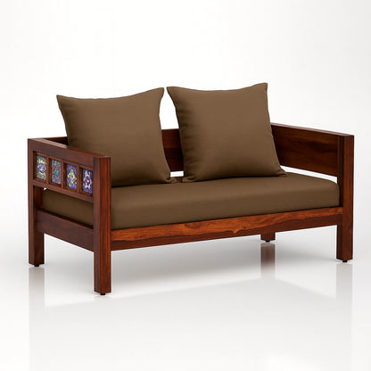 Casa Sheesham Wooden 2 Seater Sofa