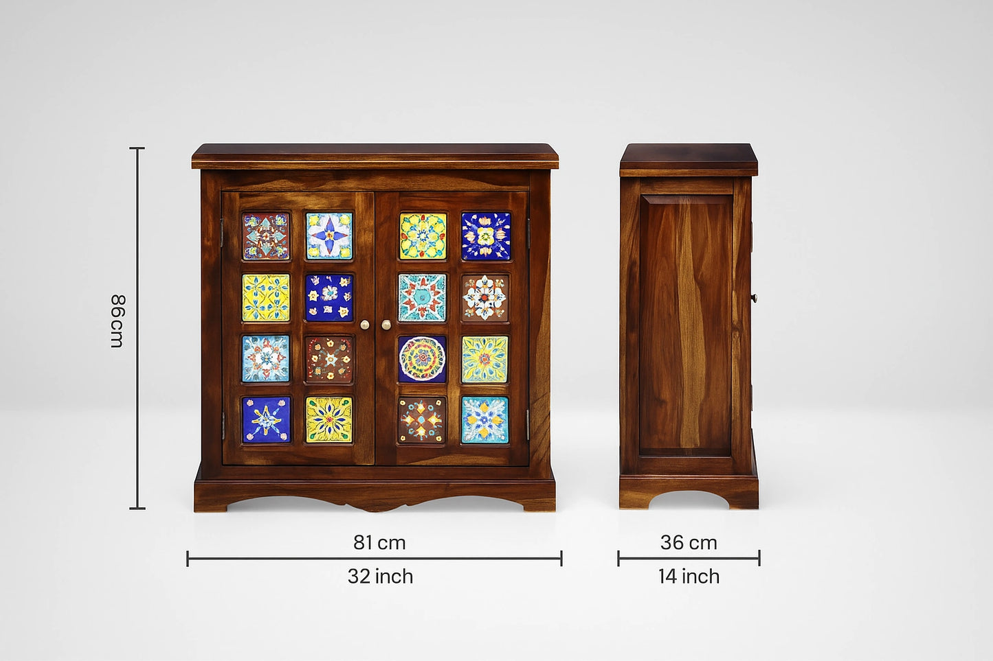 Casa Solid Wood Sheesham Cabinet