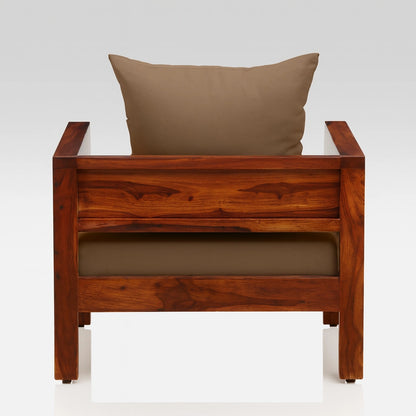 Casa Traditional Sheesham Wood 1 Seater Sofa
