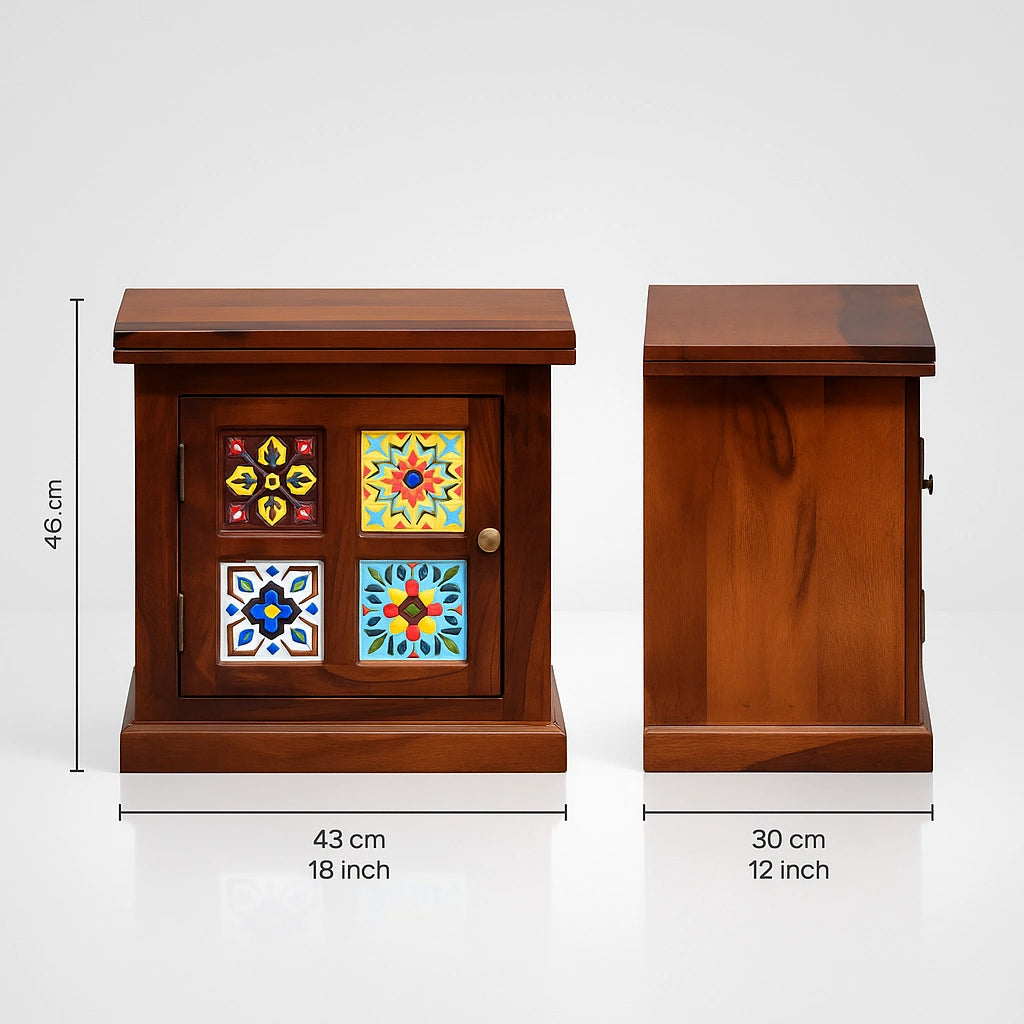 Casa Wooden Bed Side Table