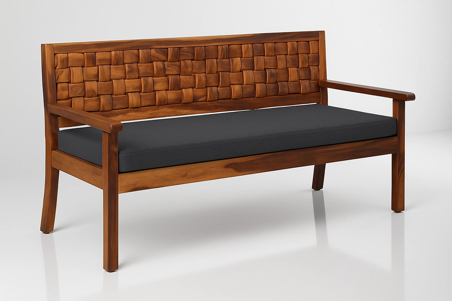 Niwar Sheesham Wooden 3 Seater Sofa