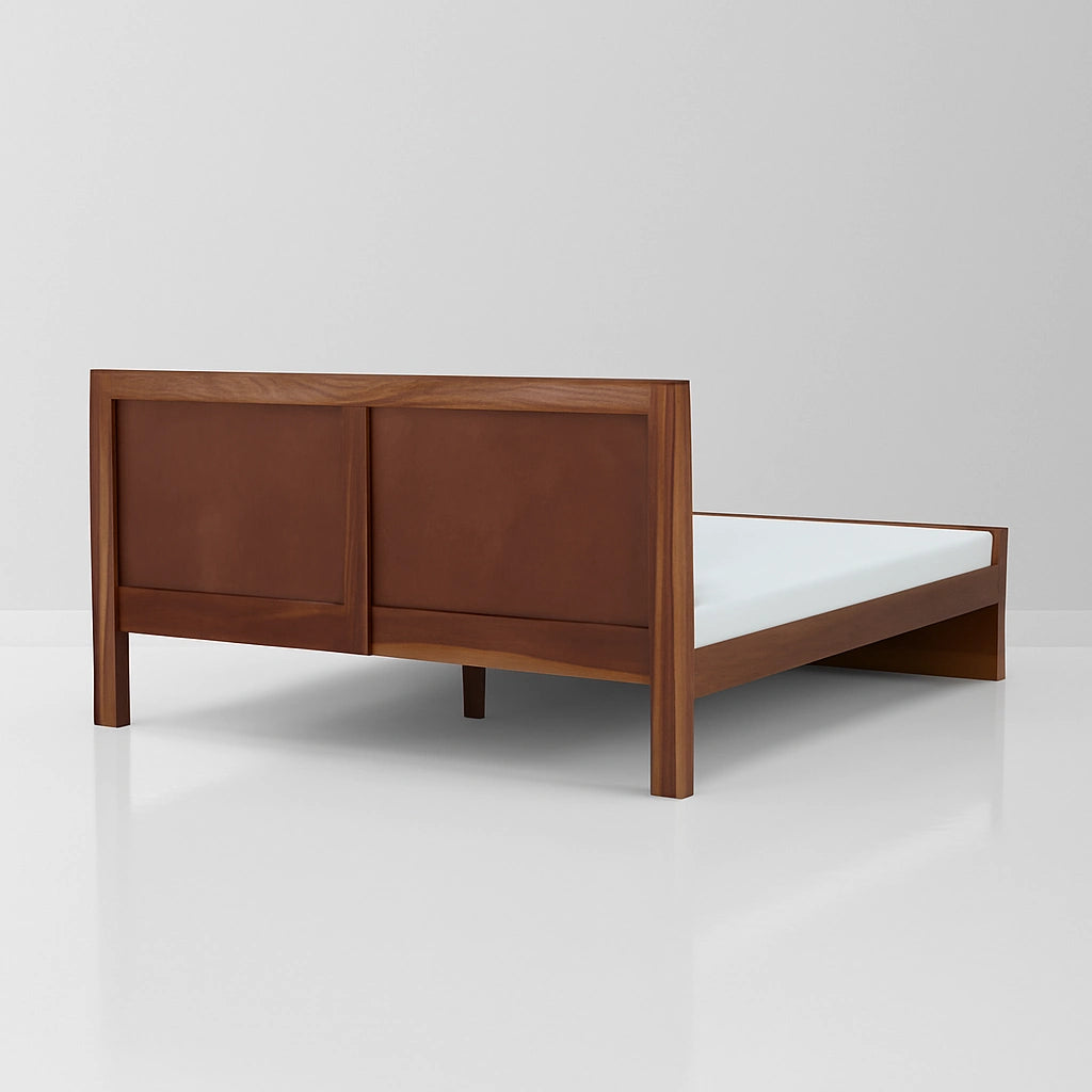 Niwar Queen Solid Sheesham Wood bed without storage