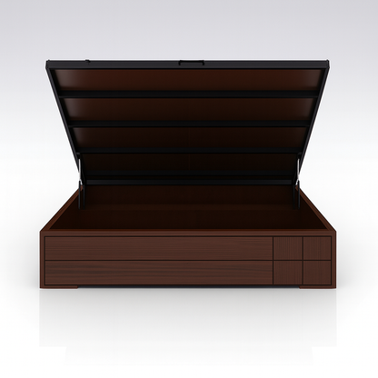 Aryvara Wooden King Bed with Hydraulic Storage