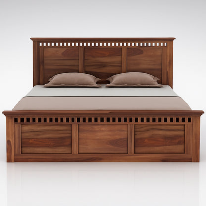 Adolf Sheesham Wooden Queen Bed With Box Storage