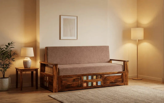 Casa Sheesham Wooden Sofa Bed