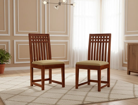 Adolf Wooden Dining Chairs - Set of 2