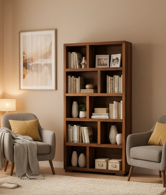 Nivasa Wooden Bookshelf