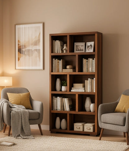 Nivasa Wooden Bookshelf