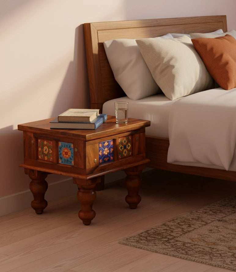 Casa Sheesham Wood Bed Side Table