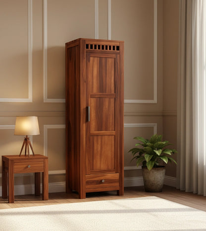 Adolf Wooden 1 Door Multi-Utility Wardrobe