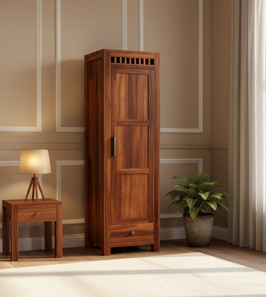 Adolf Wooden 1 Door Multi-Utility Wardrobe