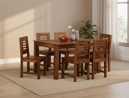 Harmony Wooden Dining Table 6 Seater Set