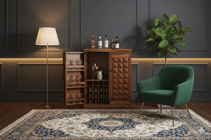 Magadha Wooden Expandable Bar Cabinet