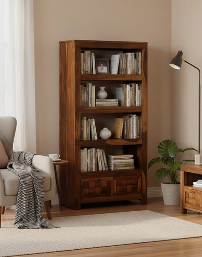Niwar Solid Wooden Bookshelf