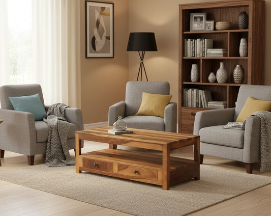 Nivasa Wooden Lift Top Coffee Table
