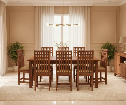 Adolf Wooden Dining Table 8 Seater Set