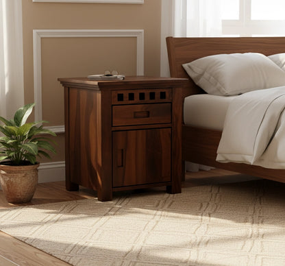 Adolf Wooden Bed Side Table