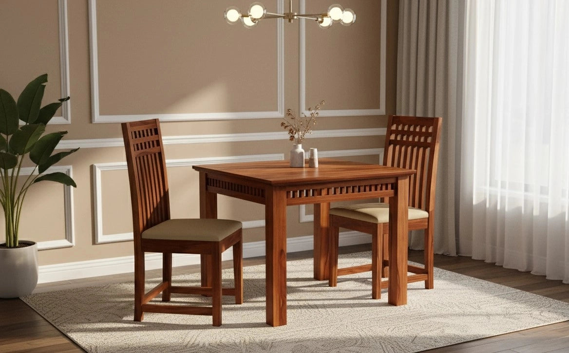 Adolf Wooden Dining Table 2 Seater Set