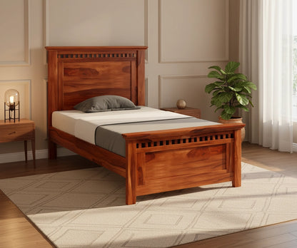 Adolf Wooden Single Bed without storage