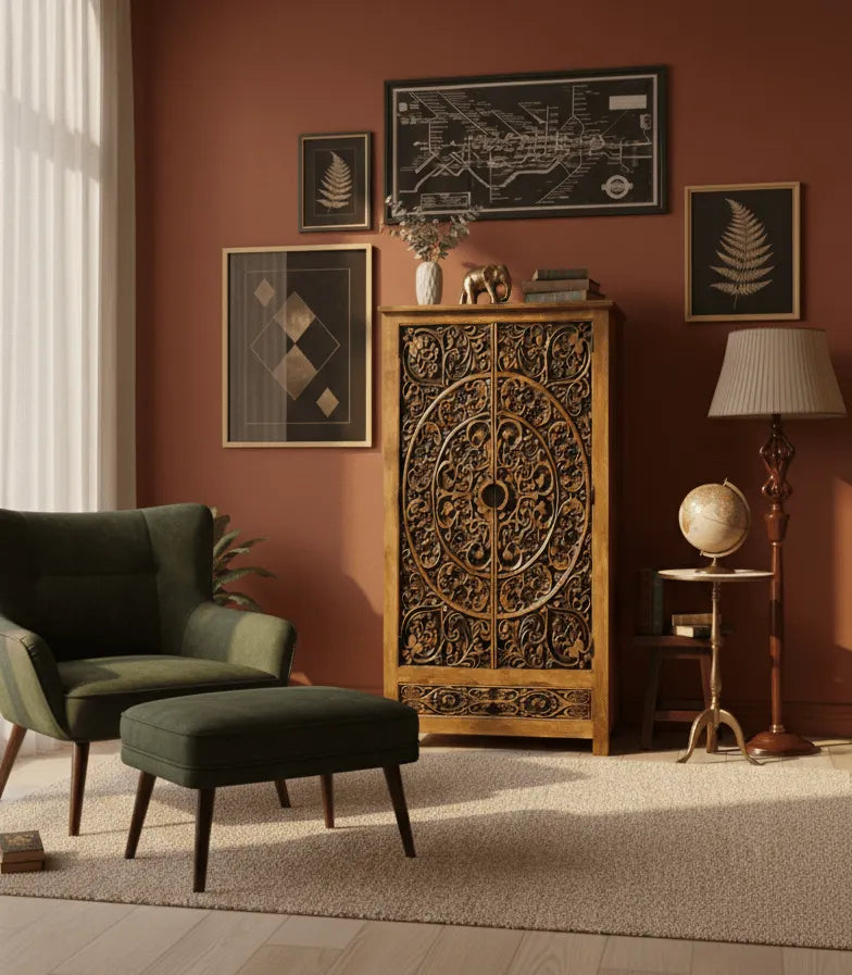 Ira Wardrobe 2 Door Mango Wood