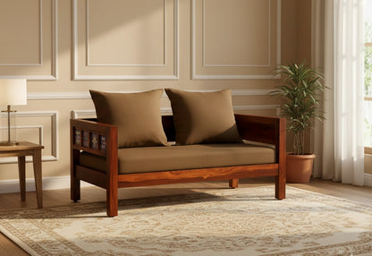 Casa Sheesham Wooden 2 Seater Sofa