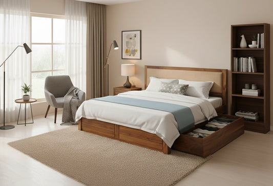 Antara Wooden King Double Bed