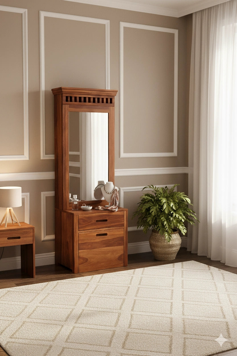 Adolf Dressing Table With Storage Stool